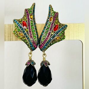 Heidi Daus Clip 🆕 “Mythical Masterpiece” Dragon Wings crystals earrings